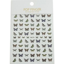 Zero Land Muratech Kelebek Tattoo Dövme Sticker - Beyaz