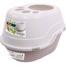 Cekar Store M-Pets Eco Tanta Üstten Kapaklı Kedi Tuvaleti Desert Sand
