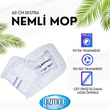 PremiumPort 60 cm Nemli Mop ve 50 Adet Pamuk Zemin Paspası Yedek Ürün