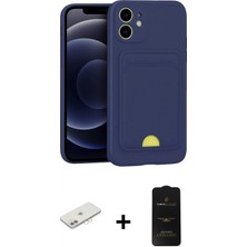 Marsilyan™- iPhone 11 Kılıf Vadi Çizgi Prime - Siyah 6d Antistatik Mat Seramik Hayalet Nano Ekran Koruyucu + Pembe Renkli Kamera Lens Koruma Cam