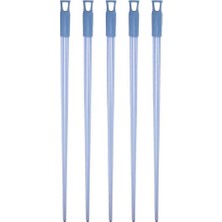 PremiumPort Renkli Çizgili Metal Fırça Faraş 120 cm Çekişli Süpürge Seti (5 Adet)