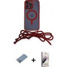 İlk El Grup Ieg™ iPhone 13 Pro Max Kılıf Eksen Özel Seri - Siyah Bilvis 3D Mat Cam Ekran Koruyucu + Gökkuşağı Shine Kamera Lens Koruma Cam