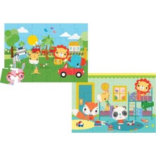 Nessi World Baby Railway & Bedtime 2’si 1 Arada Puzzle