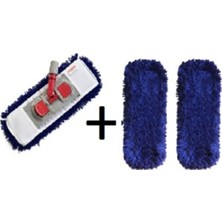 PremiumPort Pratik Toz Toplama Orlon Mop Takımı 50 cm + 2 Yedek, Kolay Kullanım