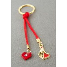 Zero Land Muratech Kalp El Camlı Ipli Anahtarlık - Kırmızı