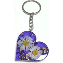 Zero Land Muratech Papatya Kalp Epoksi Anahtarlık - Mor