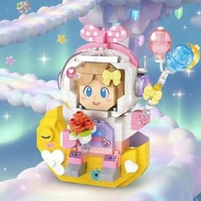 NessiWorld LZ-8828  kız Astronot 410 Parça Block Oyuncak
