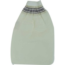 Luord-Store Ipek Sırt Vücut Kesesi Lastikli Eldiven Beyaz 15X25