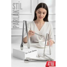 Luord-Store Çelik 4'lü Maşası 13 cm | Buz, Limon Küp Servis Maşası 722528