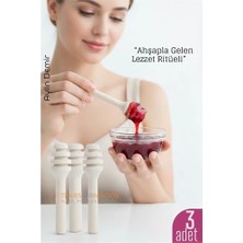 Luord-Store 3’lü Ahşap Mini Kaşık Seti – 6.5 cm Reçel, Bal Sos Servisi Için Doğal Sunum Kaşıkla