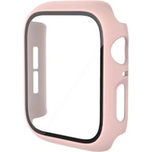 Luord-Store Watch 44MM Camlı Kasa Ekran Koruyucu - Pembe