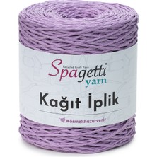 Spagetti Yarn Açık Lila Kağıt İplik Şık ve Modern Aksesuarlar İçin Bej Renkli Malzeme