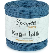 Spagetti Yarn Kot Mavi Kağıt Ip