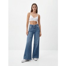 LTB Weyna B Yüksek Bel Ispanyol Paça Mid Indigo Jean Pantolon