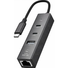Pileli Store Pilelistore Type-C To 2 Type- USB Gigabit Ethernet ZR1207