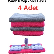 PremiumPort Mandallı Mop Yedek Bez Başlıkları Seti – 4'lü, Kolay ve Pratik Kullanım