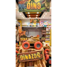 Toys Full  Fonksiyon Kumandalı Dinazor Akrobatik Araba, 360 Derece Dönebilen, 5 Tekerlek Ledli