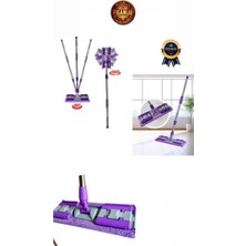 PremiumPort Çok Amaçlı Mikro Fiber Temizlik Mopası, Parlak ve Temiz Alanlar Için