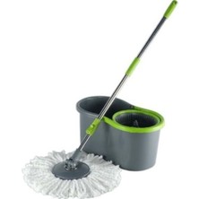 PremiumPort Pratik ve Hızlı Temizlik Için 360° Mikrofiber Süper Mop Seti, Yeşil