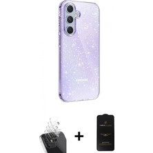 Marsilyan™- Galaxy A25 5g Kılıf Yankı Doku Prime - Siyah 6d Antistatik Mat Seramik Hayalet Nano Ekran Koruyucu + Şeffaf Kamera Lens Koruma Cam