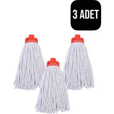 PremiumPort 3'lü Örgülü Ipli Püsküllü Mop Bezi Seti, Zemin ve Fayans Temizliği