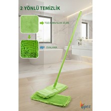 PremiumPort 40 cm Mikrofiber Çift Yönlü Islak-Kuru Yedek Mop Başlığı