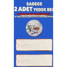 PremiumPort Yedek Bez 2'li Set, Kendinden Sıkmalı Mop Kova Için Mikrofiber Bezleri