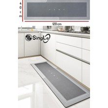 PremiumPort 40X120 cm Gri Kaymaz Banyo Paspası, Şık ve Konforlu Kullanım Sağlar