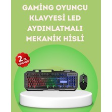 Northcity PG8018 Gaming Klavye ve Mouse Seti – Mekanik Rgb Klavye ve Optik Mouse Hızlı Tepkisel Oyun Seti