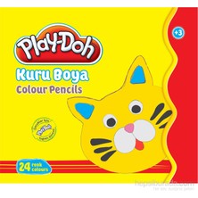 Play-Doh Kuru Boya 24 Renk Teneke Kutu Çocuklar İçin Eğlenceli Boya Seti