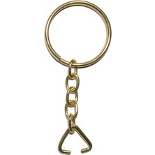 Luord-Store Anahtarlık Halkası, Halka + Zincir + Üçgen, 24MM, Altın, Sarı, 1000 Adet