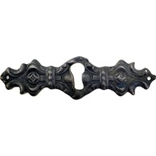 Luord-Store Antika Tarz Dekoratif Pirinç Anahtar Ağızlığı - 28X104MM, Oksit