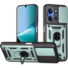 Luord-Store Redmi 15C 4g Pars Lens Yüzüklü Silikon - Yeşil