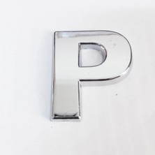 Luord-Store P Harfi 3,75 cm Krom Yapışkanlı