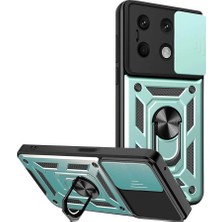 Luord-Store Redmi Note 13 4g Kılıf Pars Lens Yüzüklü Silikon - Yeşil