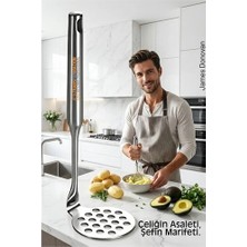 Luord-Store 304 Paslanmaz Çelik Lüks Patates Ezici - 23 cm Profesyonel Püre Yapıcı & Mutfak Gereci