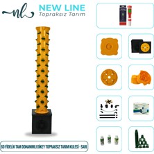 Newline 60 Fidelik Tam Donanımlı Dikey Topraksız Tarım Kulesi - Sarı