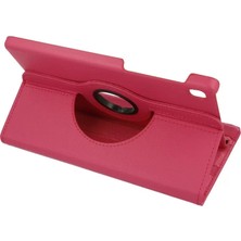 Uravas Store Galaxy T220 Tab A7 Lite 8.7 Kılıf 360 Tablet Deri Kılıf - Pembe