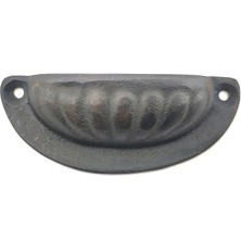 Luord-Store Antika Tarz Dekoratif Pirinç Istiridye Tas Mobilya Kulbu - 37X87 Mm, Oksit