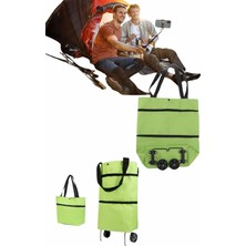 Luord-Store Pazar Çantası Tekerlekli Katlanır Pazar Arabası Çanta Market Alışveriş Arabası