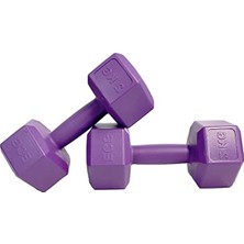 Spor 2  Altıgen Mor Dambıl Seti 2  x 2 Adet Toplam 4  Ağırlık Seti