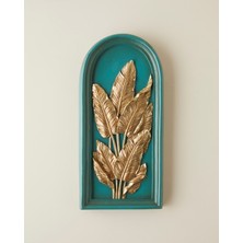 English Home Polina Polyresin Duvar Aksesuarı 15X3X32,5 cm Yeşil-Gold