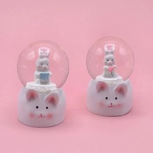 Mini Boy Tavşan Tasarımlı Işıklı Kar Küresi Midastech