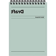 A5 Çizgili Bloknot Draft - Yeşil