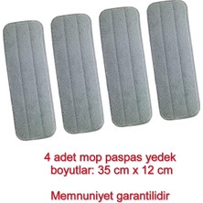 PremiumPort Çevre Dostu 360° Sprey Mop Paspas Yedek Yapışkanlı 35X12 Cm, 4’lü Paket