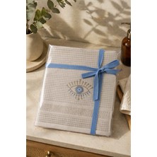 Daylife Anneler Gününe Özel Pikeli Nakışlı Havlu Seti - %100 Pamuk 2'li Waffle Dokulu Havlu 50X90 cm