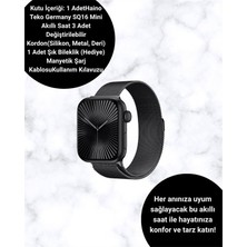 Northcity Mini Series 10 Akıllı Saat Sq-16 - 3 Kordon + Bileklik Hediyeli Tüm Telefonlarla Uyumlu