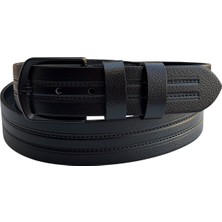 Süzer Deri 4 Cm. Spor Model Hakiki Deri Erkek Kemer Siyah