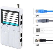 Noyafa NF-3468 4'ü 1 Arada Kablo Test Cihazı RJ11 RJ45 USB Bnc
