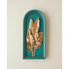 English Home Polin Polyresin Duvar Aksesuarı 15x3x32,5 cm Yeşil-Gold Evinize Değer Katar